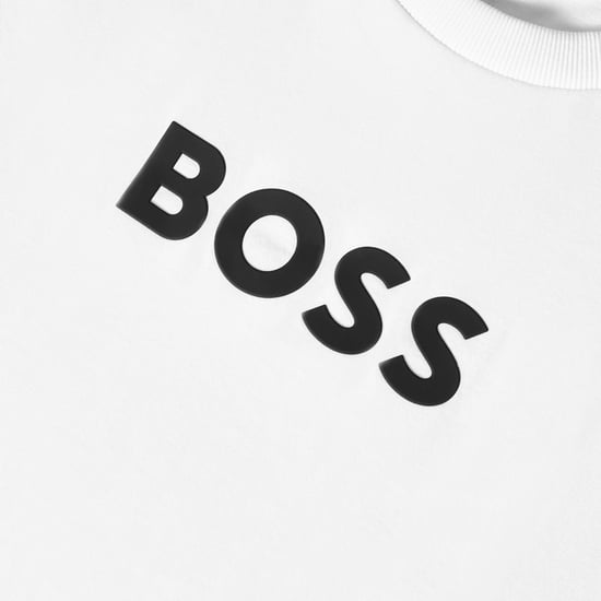 Boss Heren-T-shirt met korte mouwen en logo (Wit) - Image 3