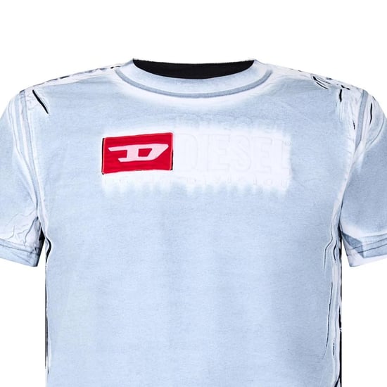 Diesel T-Regs N5 T-shirt voor heren met verweerde look (Wit) - Image 3