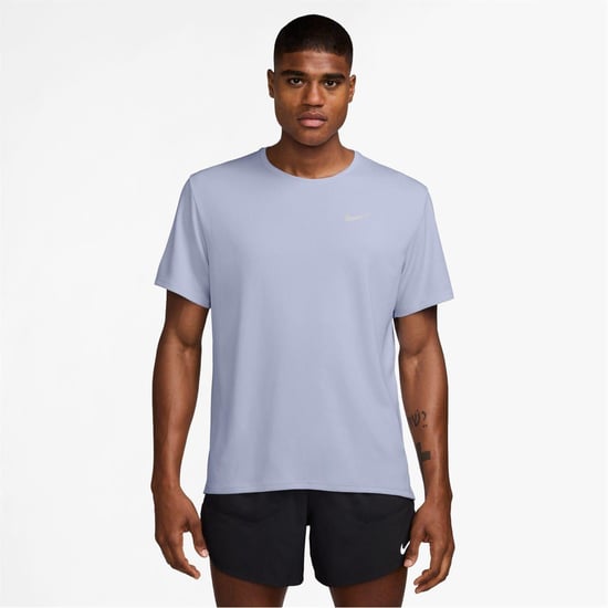 Nike Mens Miler Swoosh Reflective Detail T-Shirt (Ghost) - Image 1