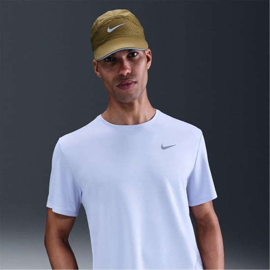 Nike Mens Miler Swoosh Reflective Detail T-Shirt (Ghost) - Image 5