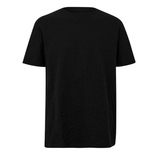 Armani Exchange Mens Textured Crew Neck Regular T-Shirt (Black) - Image 2
