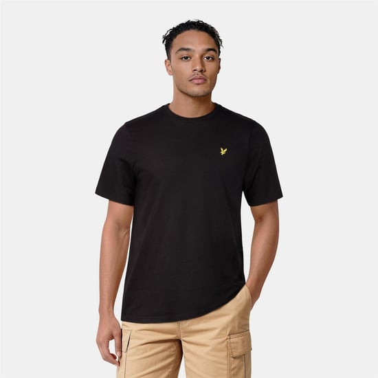 Lyle & Scott Mens Logo Cotton T-Shirt (Jet Black) - Image 3