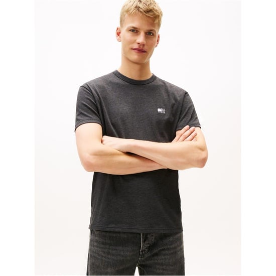 Tommy Jeans Heren Tonaal Badge T-shirt (Zwart) - Image 2