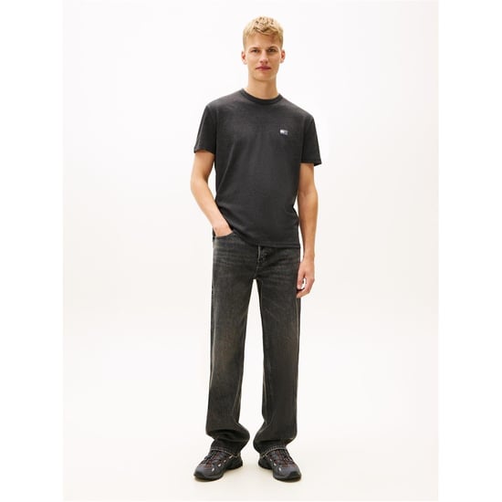 Tommy Jeans Heren Tonaal Badge T-shirt (Zwart) - Image 4