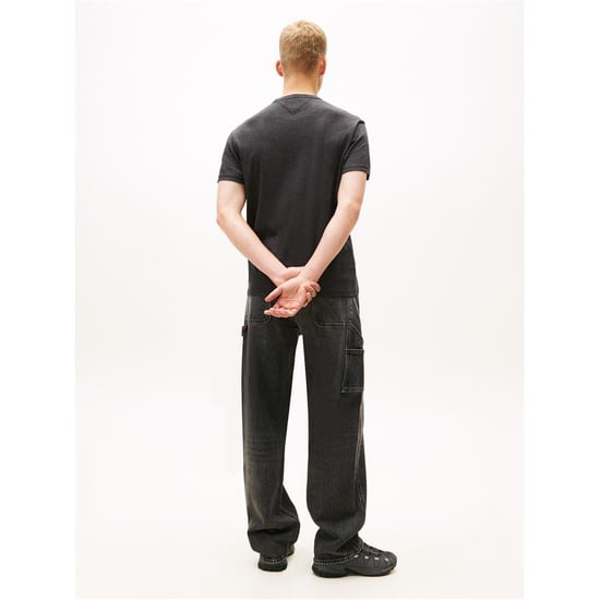 Tommy Jeans Heren Tonaal Badge T-shirt (Zwart) - Image 5