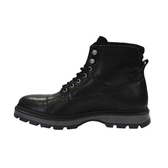 Firetrap Herenwandelschoenen van Ralf met ronde neus en leren bovenwerk (Zwart) - Image 3