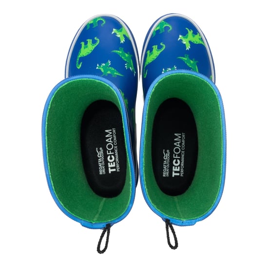 Regatta Childrens/Kids Mudplay III Dinosaur Wellington Boots (Blue Green) - Image 4