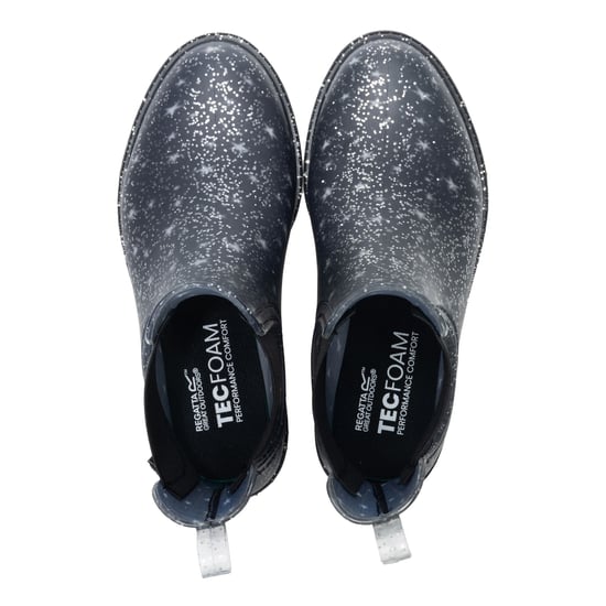 Regatta Childrens/Kids Harriet II Glitter Star Wellington Boots (Black) - Image 4