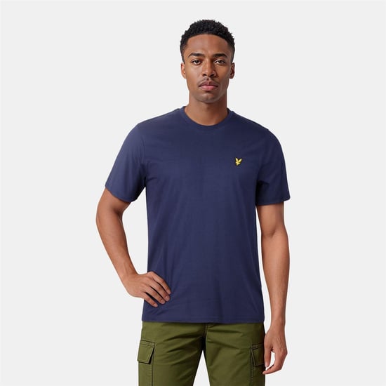 Lyle & Scott Mens Logo Cotton T-Shirt (Navy) - Image 3