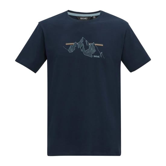 Regatta Mens Cline IX Mountain T-Shirt (Navy) - Image 1