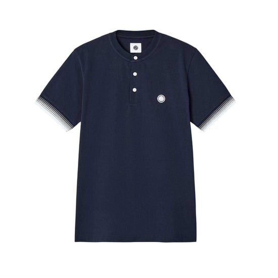 Pretty Green Mens Henley Regular T-Shirt (Navy) - Image 1