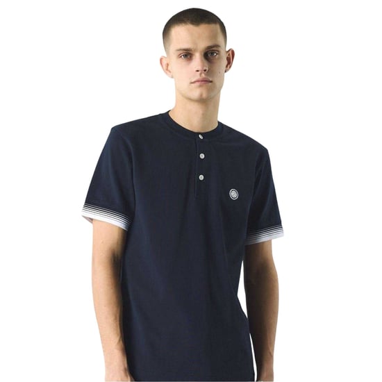 Pretty Green Mens Henley Regular T-Shirt (Navy) - Image 3