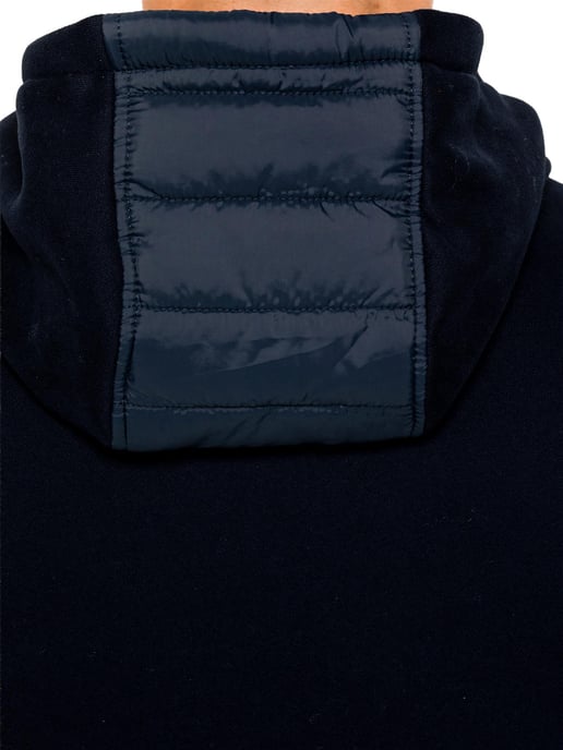 Enzo Milano | Mens Hooded Quilted Hybrid Jacket - Image 5