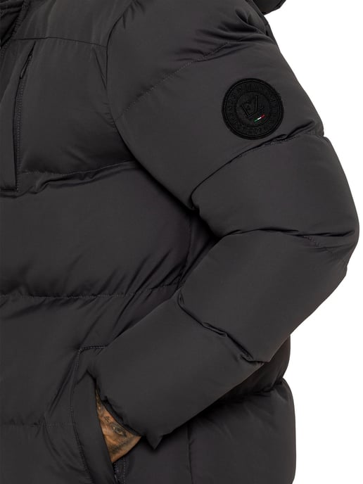 Enzo Milano | Mens Longline Padded Hooded Jacket - Image 3