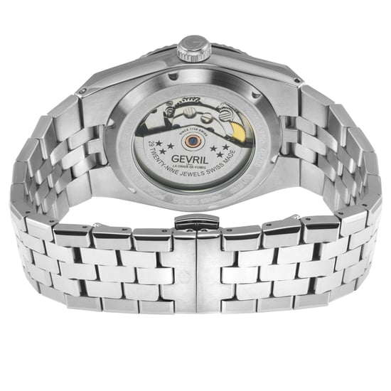 Gevril Men's Pier 17 Swiss Automatic Watch Swiss Automatic SA100 White Embossed Dial Watch - Image 2