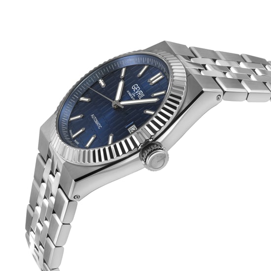 Gevril Men's Pier 17 Swiss Automatic Watch Swiss Automatic SA100 Blue Embossed Dial, 316L Stainless Steel - Image 3