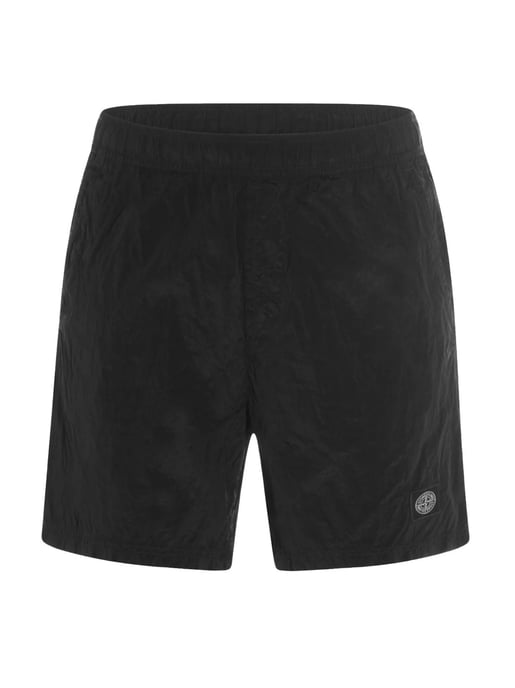 Nylon zwembroek met metalen logo - Image 1