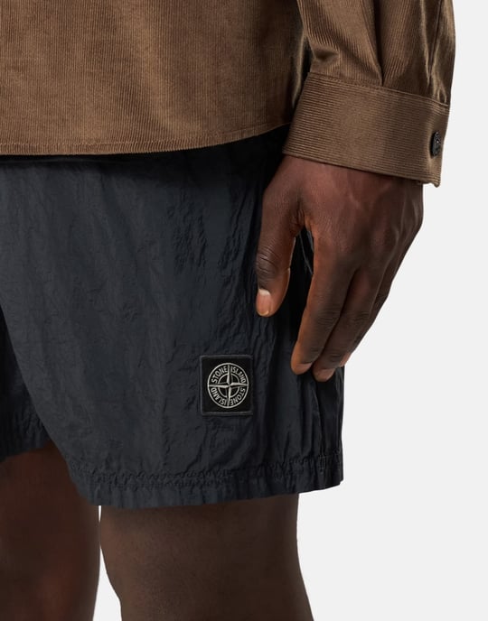 Nylon zwembroek met metalen logo - Image 4