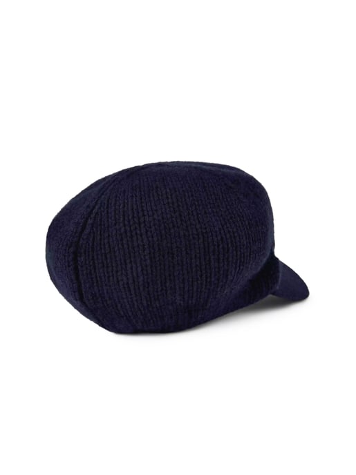 Baseballpet van gebreide scheerwol met logo-patch - Image 2