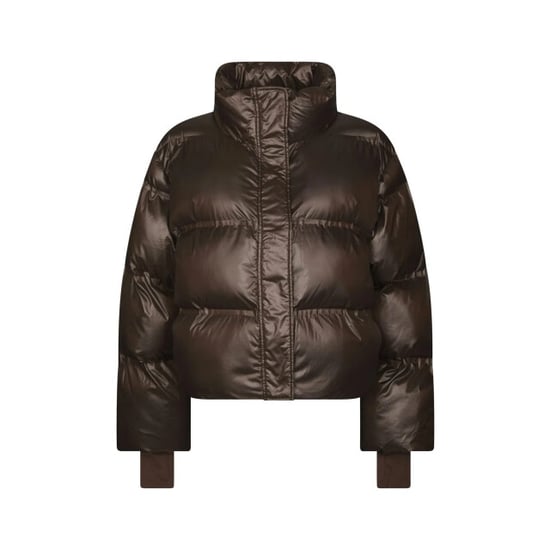 Neo Noir rhea shiny puffer jacket 165094 584 chocolate brown - Image 1
