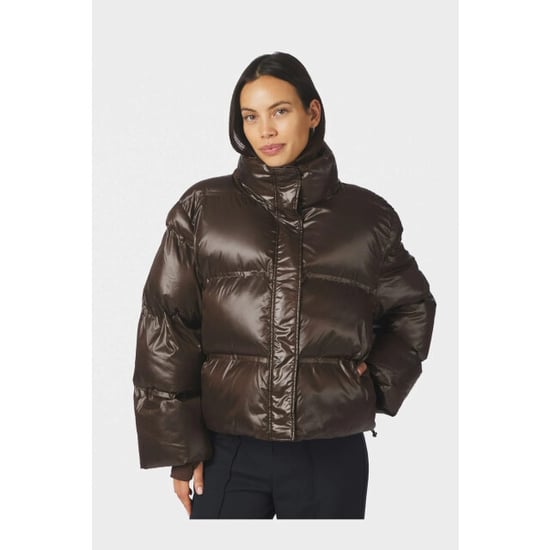 Neo Noir rhea shiny puffer jacket 165094 584 chocolate brown - Image 4