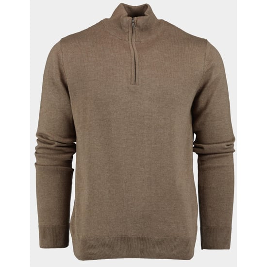 Bos Bright Blue Half zip 302/8017-coffee - Image 1