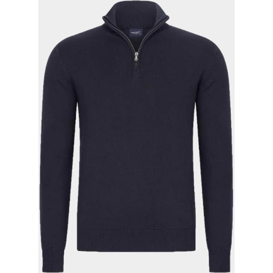 Bos Bright Blue Half zip 302/8189-navy - Image 1