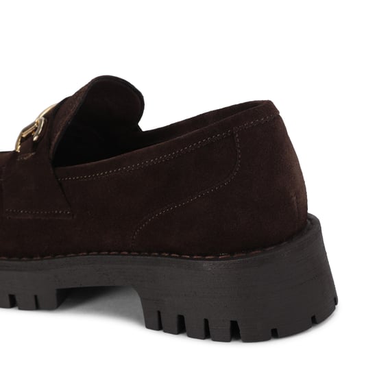 Suede Lando Dark Brown Loafers - Image 3