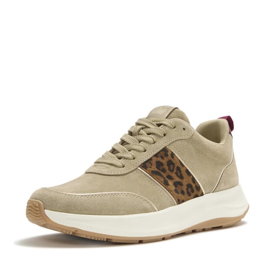 FitFlop F-mode flow suede leopard trainers - Image 1