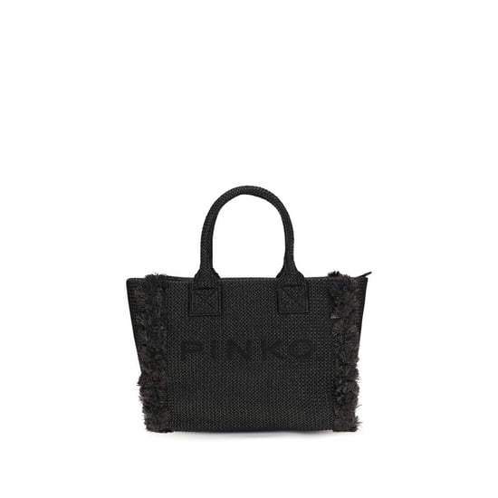 PINKO Zwarte Raffia Schoudertas - Image 1