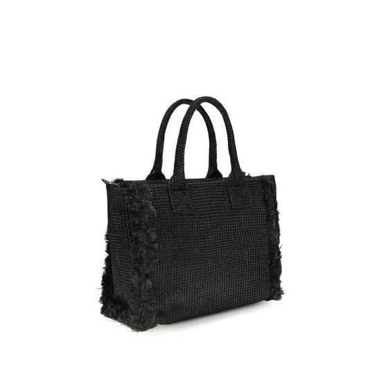 PINKO Zwarte Raffia Schoudertas - Image 3