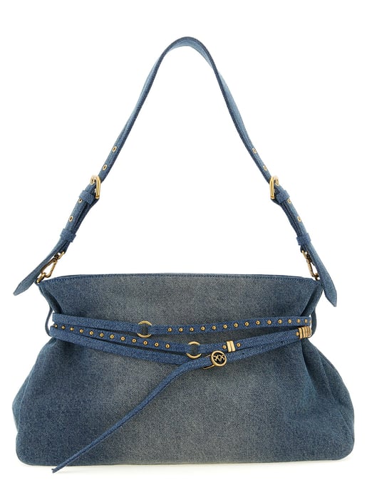 PINKO Blauwe Katoenen Schoudertas - Image 1