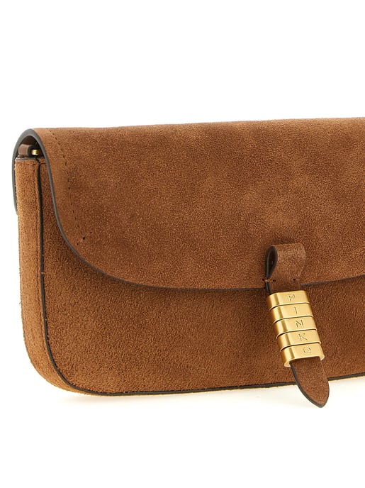 PINKO Brun Läderaxelväska - Image 3