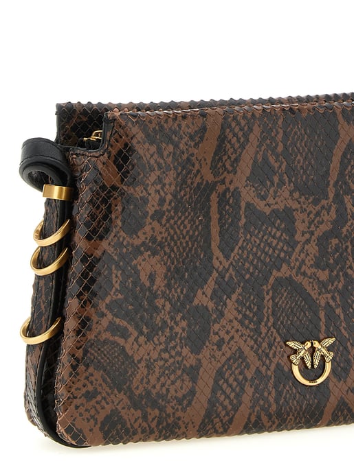 PINKO Bruine Kalfsleren Crossbody Tas - Image 3