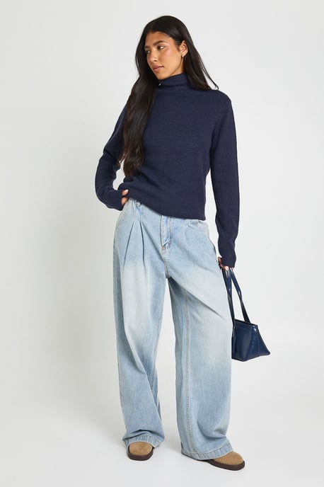 Tall Knitted Roll Neck Jumper - Image 3