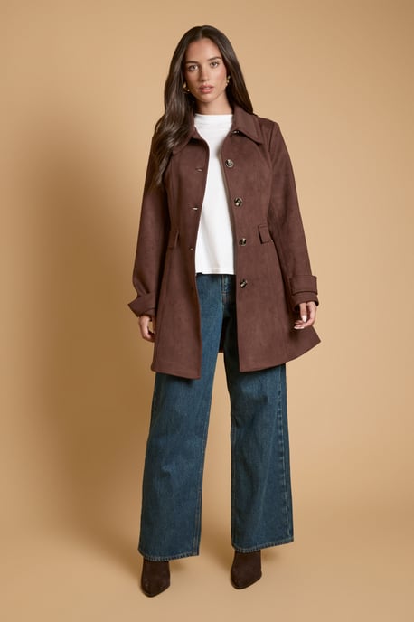 Suede Look Dolly with Ribbed Collar - Image 2