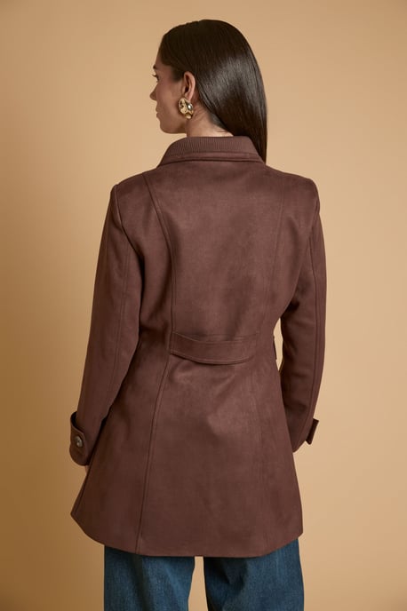 Suede Look Dolly with Ribbed Collar - Image 3