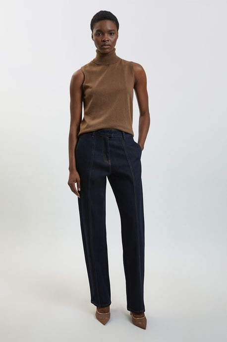 Petite Denim Straight Leg Jean - Image 1