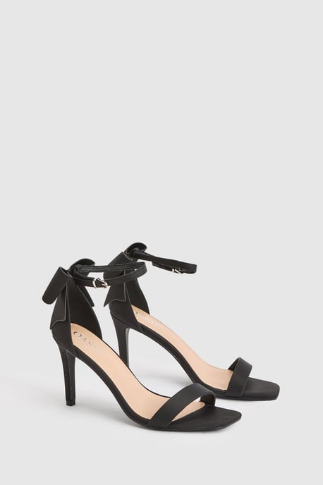 Dovile Satin Bow Back High Heel Stiletto Sandals - Image 3