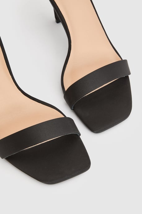 Dovile Satin Bow Back High Heel Stiletto Sandals - Image 5