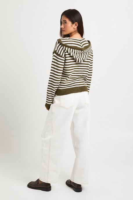 Stripe Knitted Hoody - Image 2