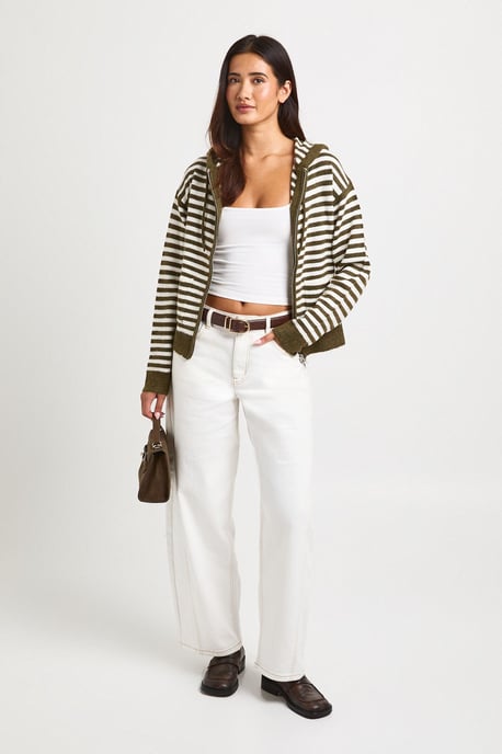 Stripe Knitted Hoody - Image 3