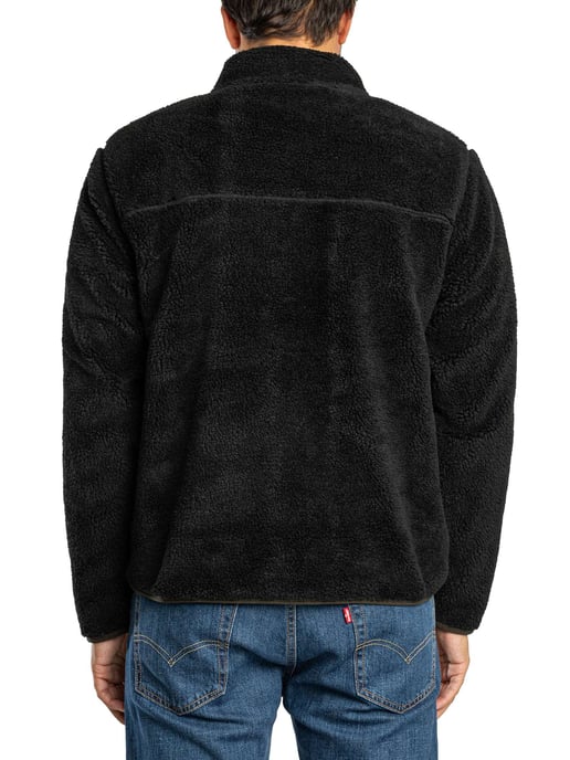 Superdry Vintage Retro Fleecejack Met Volledige Ritssluiting, Zwart - Image 3