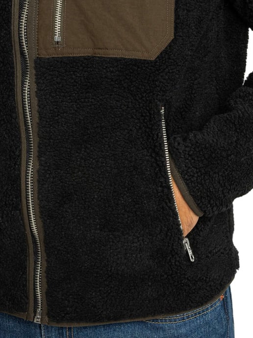 Superdry Vintage Retro Fleecejack Met Volledige Ritssluiting, Zwart - Image 4