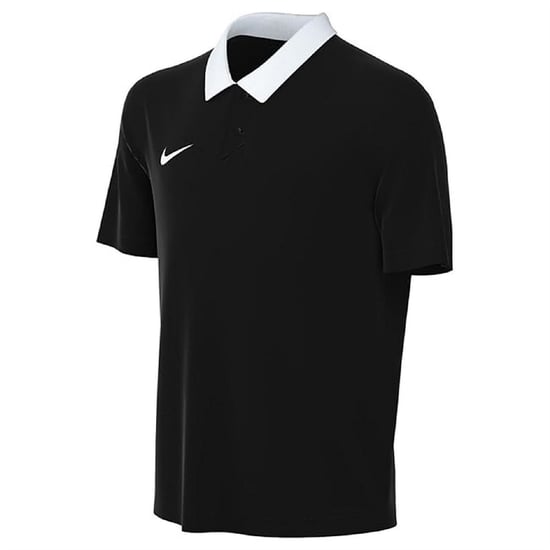 Men's Nike Printed Logo Collared Neck Short Sleeve Shirt in Black - Image 1