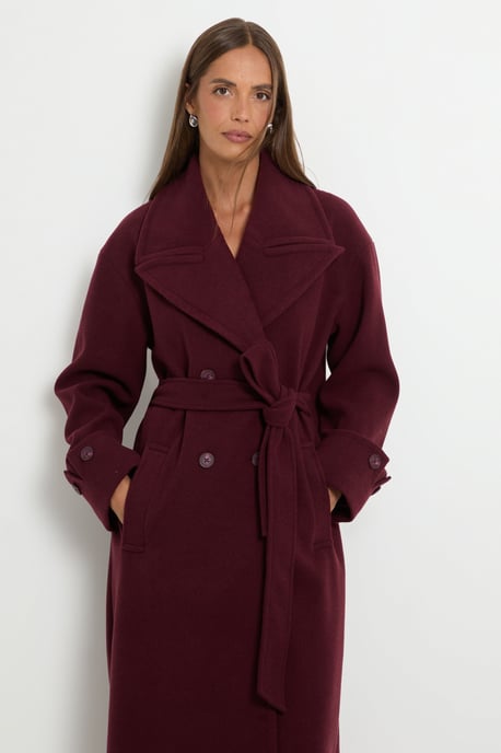 Cape Detail Belted Maxi Trench Coat - Image 2