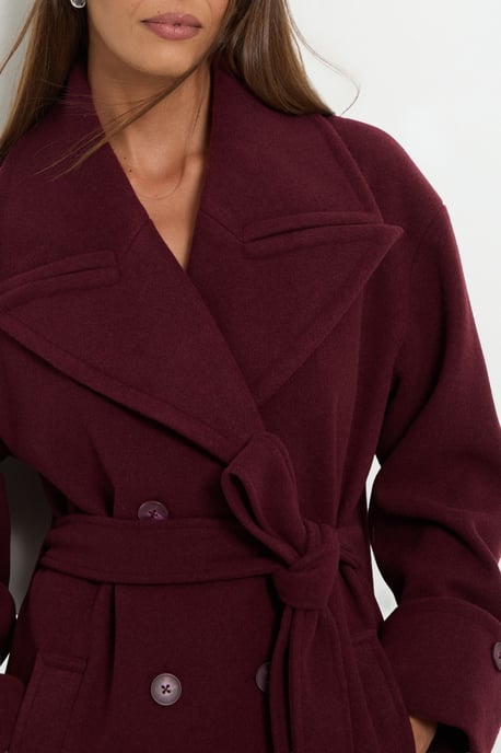 Cape Detail Belted Maxi Trench Coat - Image 4
