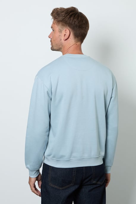 Light Blue Crew Neck Sweatshirt - Image 3