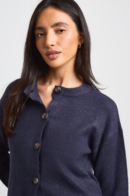 Crew Neck Soft Knit Knitted Cardigan and Wide Leg Trouser Co-Ord - Image 4