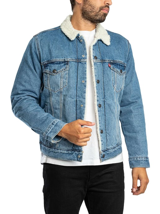 Levi's Type 3 Sherpa Trucker Jacket, Blauw - Image 2
